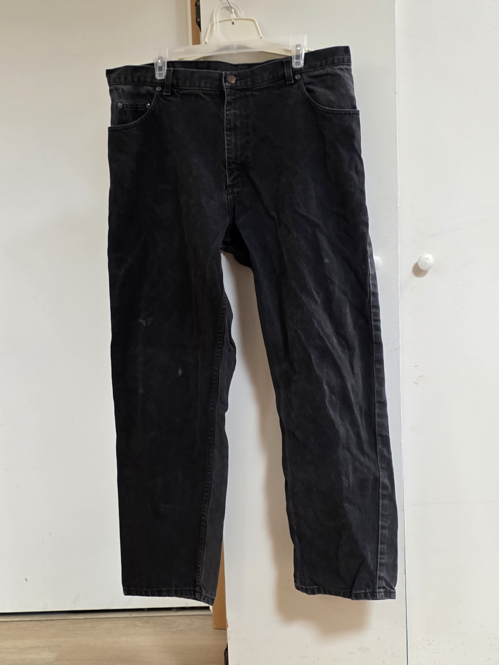 Men's Straight Black Jeans
